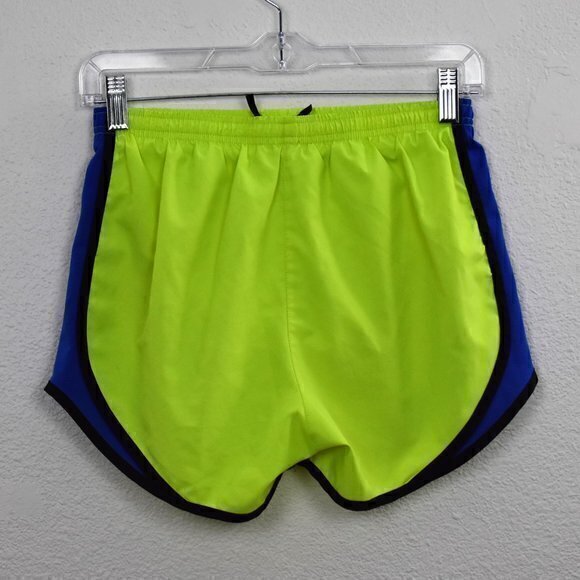 Nike Dri-Fit Running Shorts Size X-Small Color Neon Yellow/Blue/Black GUC - Picture 3 of 6